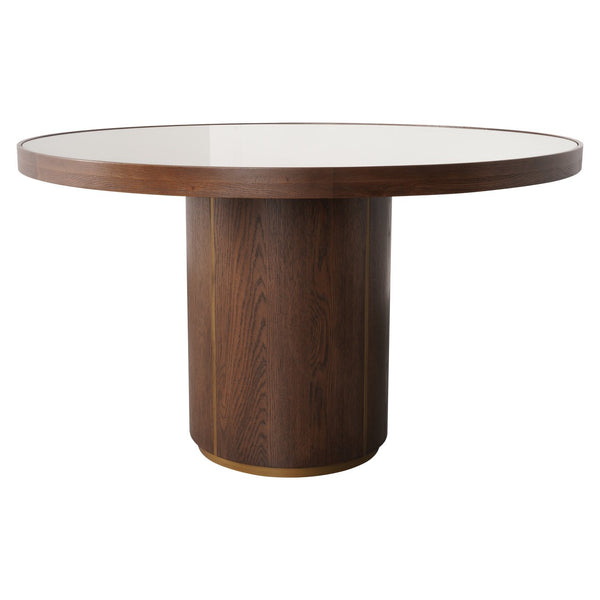 Dining table Willox brown 130Ø including glass - Canwell Interiors Limited - Richmond