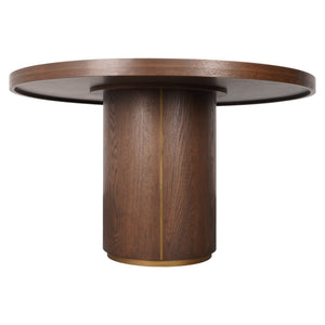 Dining table Willox brown 130Ø including glass - Canwell Interiors Limited - Richmond