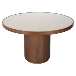 Dining table Willox brown 130Ø including glass - Canwell Interiors Limited - Richmond