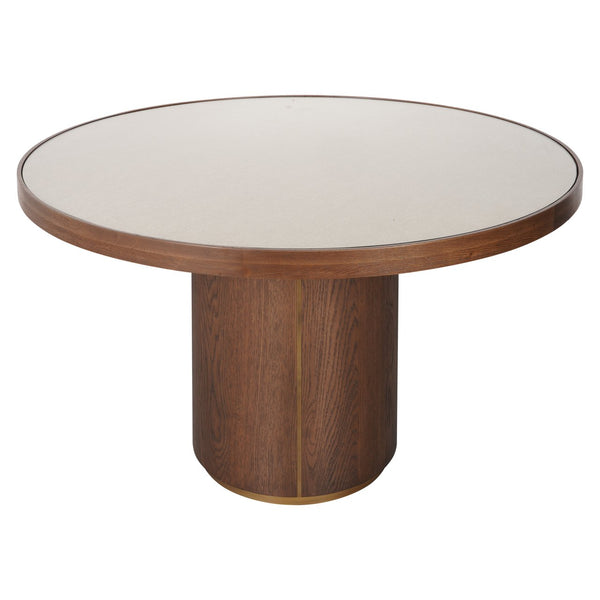 Dining table Willox brown 130Ø including glass - Canwell Interiors Limited - Richmond