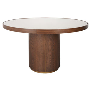 Dining table Willox brown 130Ø including glass - Canwell Interiors Limited - Richmond