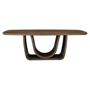 Dining table Windsor walnut 230 brass base - Canwell Interiors Limited - Richmond