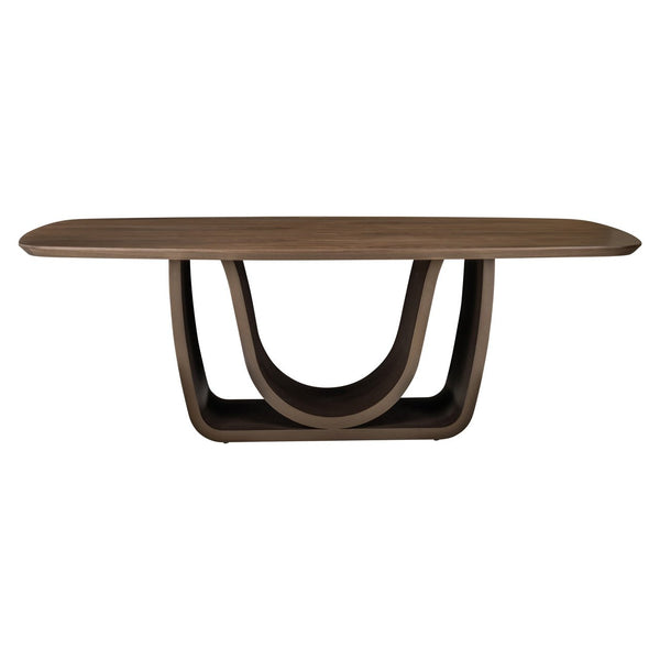 Dining table Windsor walnut 230 brass base - Canwell Interiors Limited - Richmond