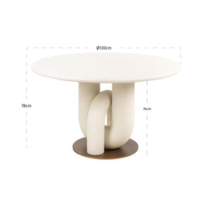 Dining Table Winslow White 135Ø - XShowhome Limited - Richmond
