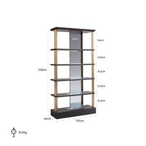 Display cabinet Alexander Jones charcoal (Rigley) - Canwell Interiors Limited - Richmond