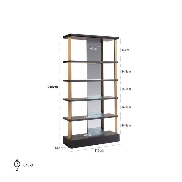 Display cabinet Alexander Jones charcoal (Rigley) - Canwell Interiors Limited - Richmond