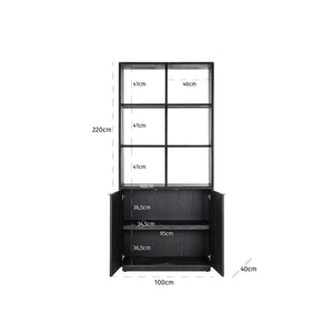 Display cabinet Blackbone Brass black rustic - Canwell Interiors Limited - Richmond