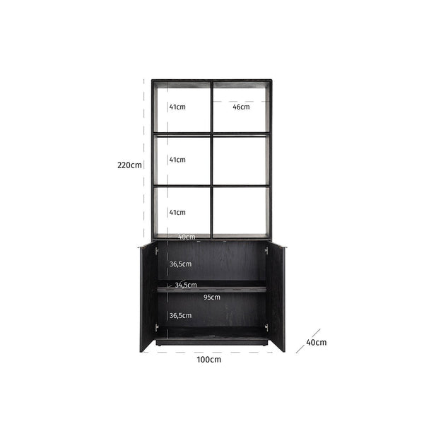Display cabinet Blackbone Brass black rustic - Canwell Interiors Limited - Richmond
