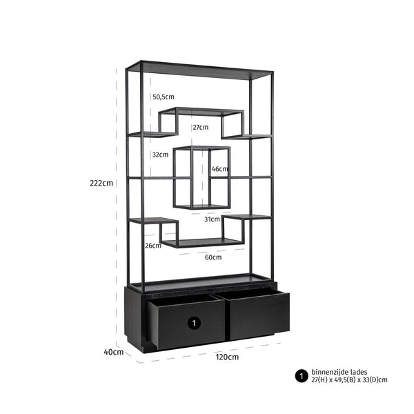Display cabinet Bonvoy black - Canwell Interiors Limited - Richmond