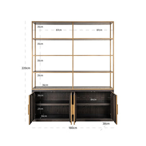 Display cabinet Carter brown large 4 - doors - Canwell Interiors Limited - Richmond