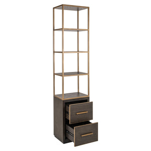 Display cabinet Carter brown small 2 - drawers - Canwell Interiors Limited - Richmond