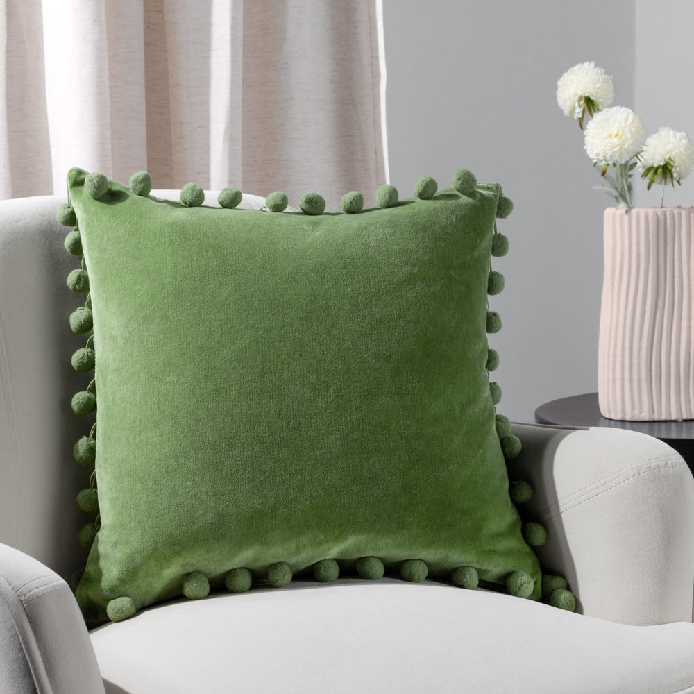 Dora 45x45 Feather Filled Cushion Leaf Green - Canwell Interiors Limited - Riva