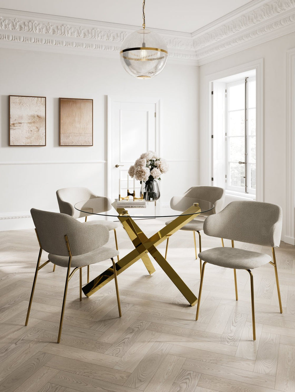 Dorchester Wheat & Gold Counter Stool - Canwell Interiors Limited - Canwell