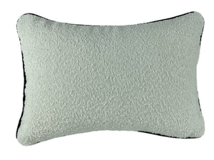 Double Sided Boucle Cushion with Contrast Black Piping 30x45 - Canwell Interiors Limited - Malini