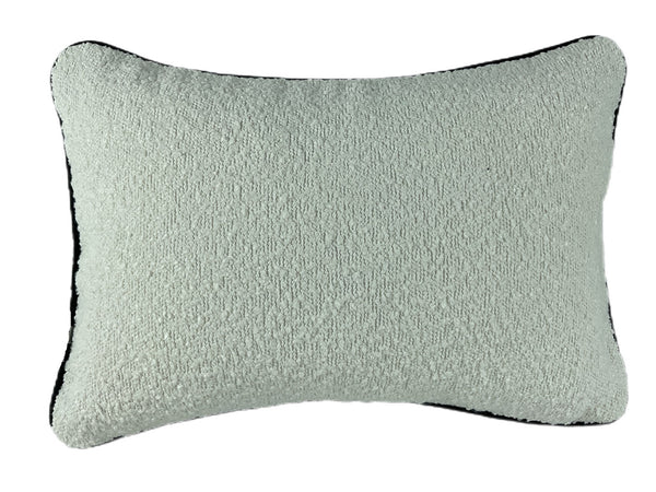 Double Sided Boucle Cushion with Contrast Black Piping 30x45 - Canwell Interiors Limited - Malini