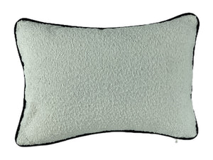 Double Sided Boucle Cushion with Contrast Black Piping 30x45 - Canwell Interiors Limited - Malini