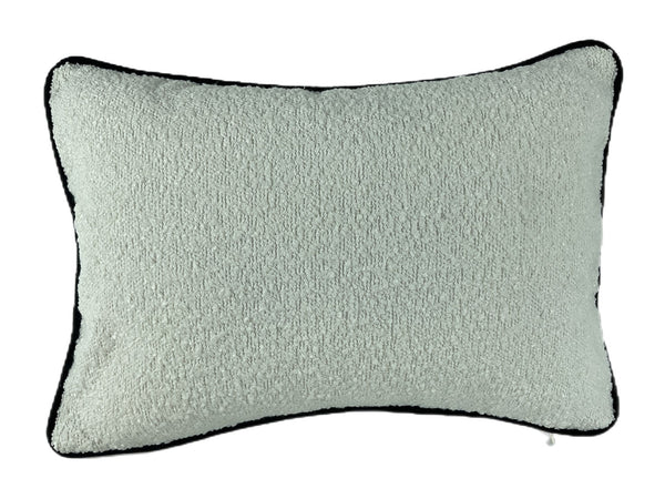 Double Sided Boucle Cushion with Contrast Black Piping 30x45 - Canwell Interiors Limited - Malini