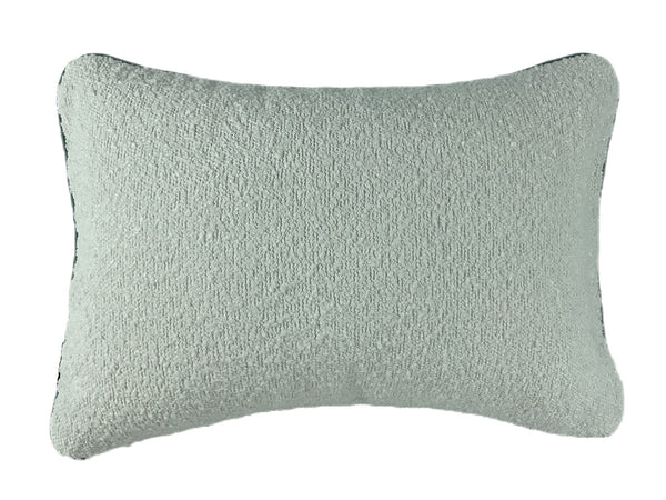 Double Sided Boucle Cushion with Contrast Seafoam Piping 30x45 - Canwell Interiors Limited - Malini