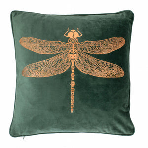 Dragonfly Foil on Velvet 43x43 - Canwell Interiors Limited - Malini