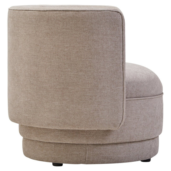 Drake Taupe Chenille Curved Chair - Canwell Interiors Limited - Xshowhome