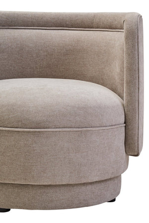 Drake Taupe Chenille Curved Chair - Canwell Interiors Limited - Xshowhome