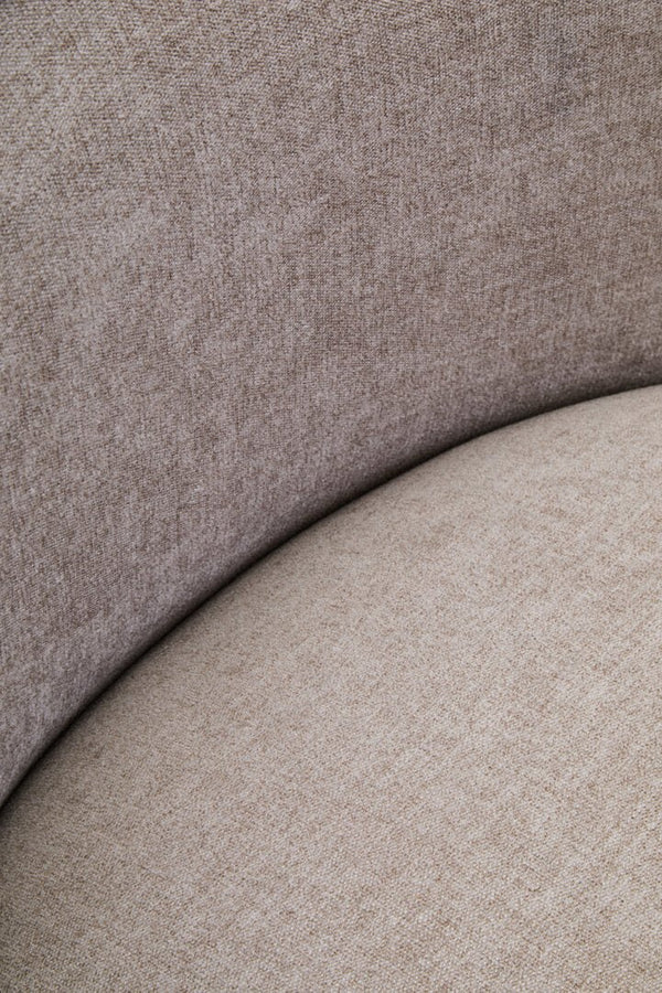 Drake Taupe Chenille Curved Chair - Canwell Interiors Limited - Xshowhome