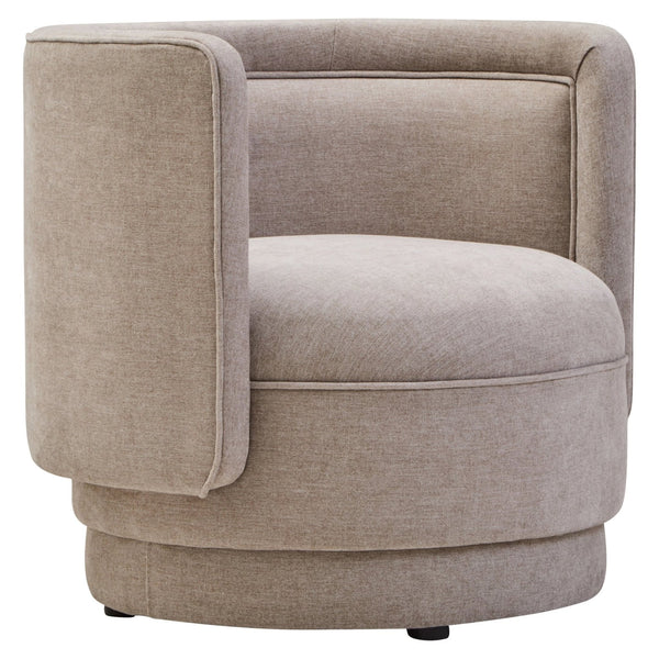 Drake Taupe Chenille Curved Chair - XShowhome Limited - Xshowhome