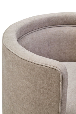 Drake Taupe Chenille Curved Chair - XShowhome Limited - Xshowhome