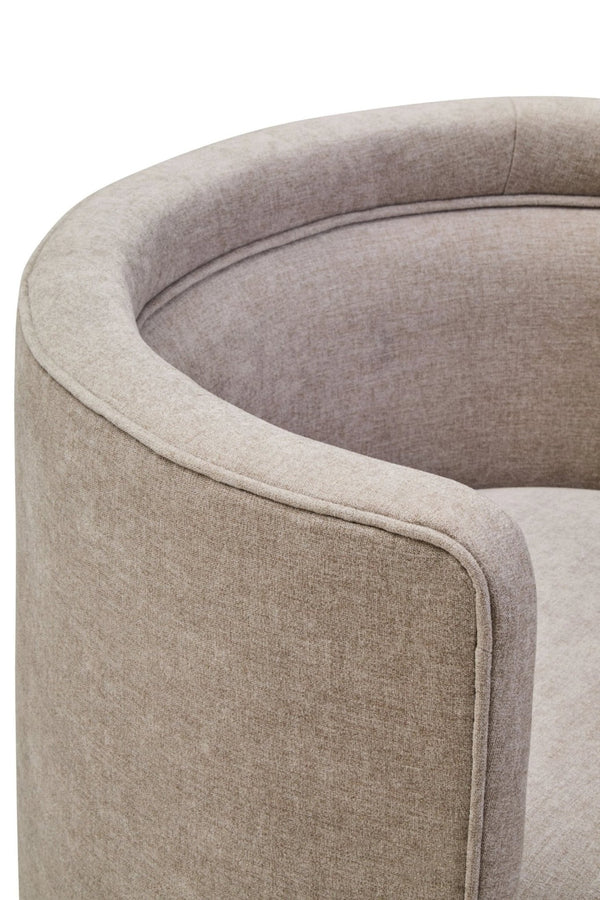 Drake Taupe Chenille Curved Chair - XShowhome Limited - Xshowhome
