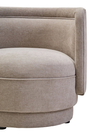 Drake Taupe Chenille Curved Chair - XShowhome Limited - Xshowhome