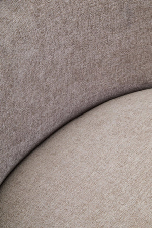 Drake Taupe Chenille Curved Chair - XShowhome Limited - Xshowhome
