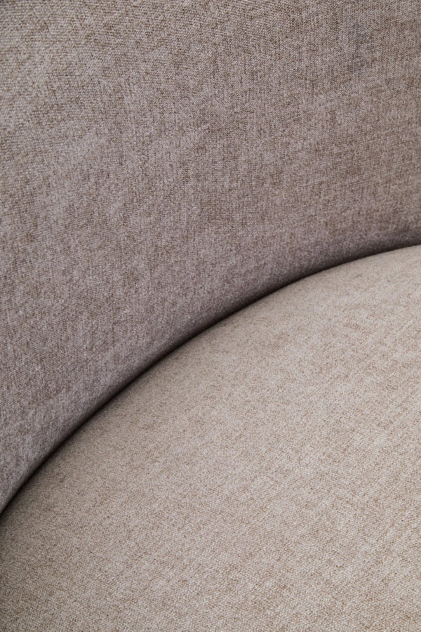 Drake Taupe Chenille Curved Chair - XShowhome Limited - Xshowhome