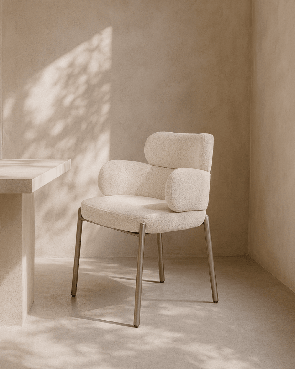 Dream Dining Chair - Embley Bouclé Taupe - XShowhome Limited - Tommy Franks