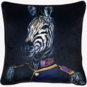 Dressed Printed Velvet Zebra 45x45 - Canwell Interiors Limited - Malini