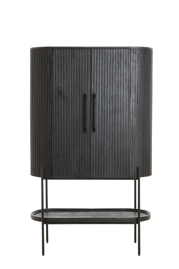 DUMOSI Cabinet — Wood Matt Black - Canwell Interiors Limited - Light & Living