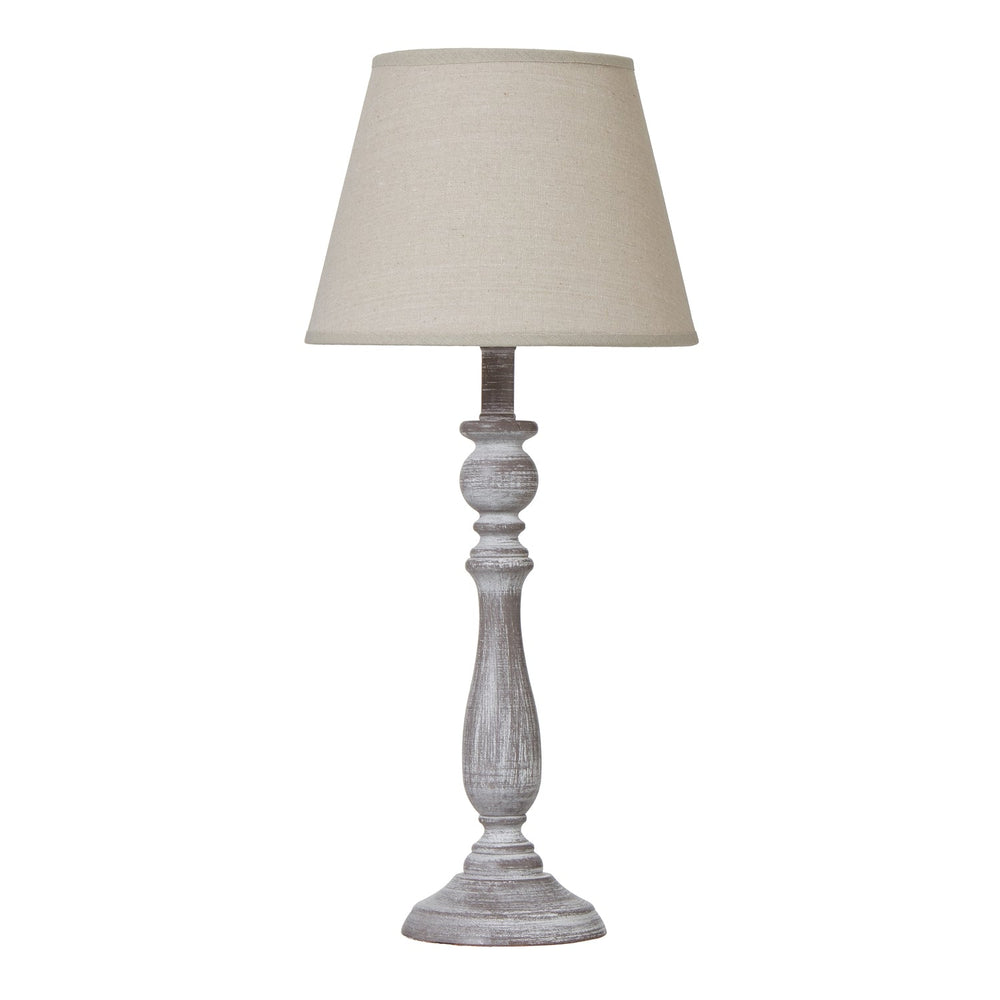 Dunum Column Table Lamp with Linen Shade - Canwell Interiors Limited - Hills