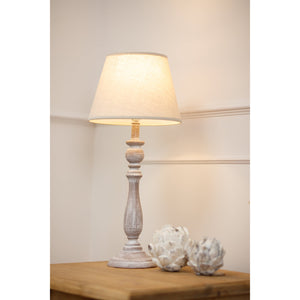 Dunum Column Table Lamp with Linen Shade - Canwell Interiors Limited - Hills