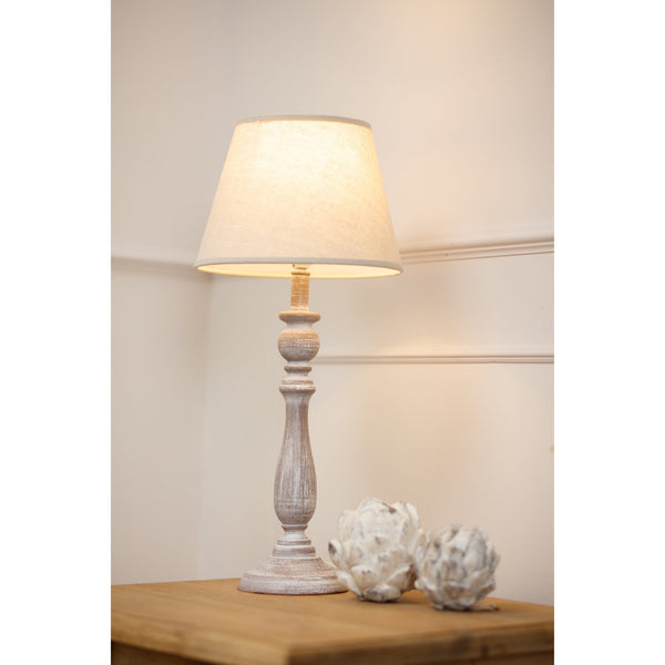 Dunum Column Table Lamp with Linen Shade - Canwell Interiors Limited - Hills
