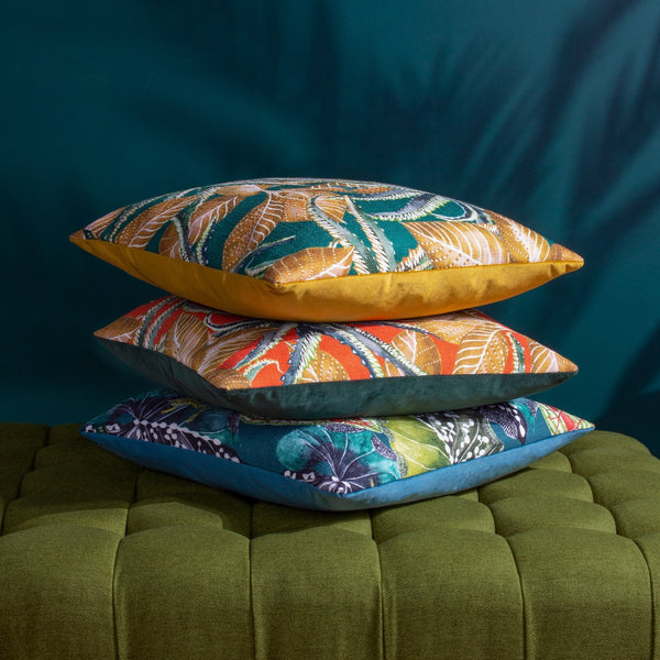 Ebon Wilds Jahi 43x43 Feather Filled Cushion Emerald - Canwell Interiors Limited - Riva