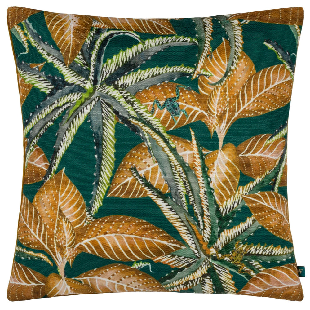 Ebon Wilds Jahi 43x43 Feather Filled Cushion Emerald - Canwell Interiors Limited - Riva