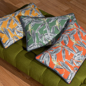 Ebon Wilds Nkiru 30x50 Feather Filled Cushion Saffron - Canwell Interiors Limited - Riva