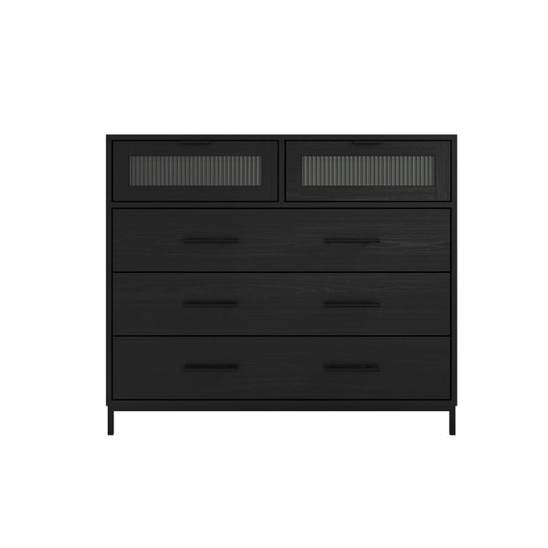 Edison Matte Black & Reeded Chest - Canwell Interiors Limited - Canwell