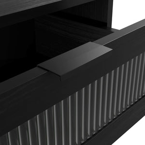 Edison Matte Black & Reeded Chest - Canwell Interiors Limited - Canwell