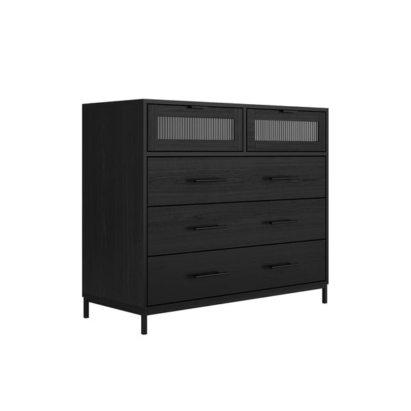 Edison Matte Black & Reeded Chest - Canwell Interiors Limited - Canwell