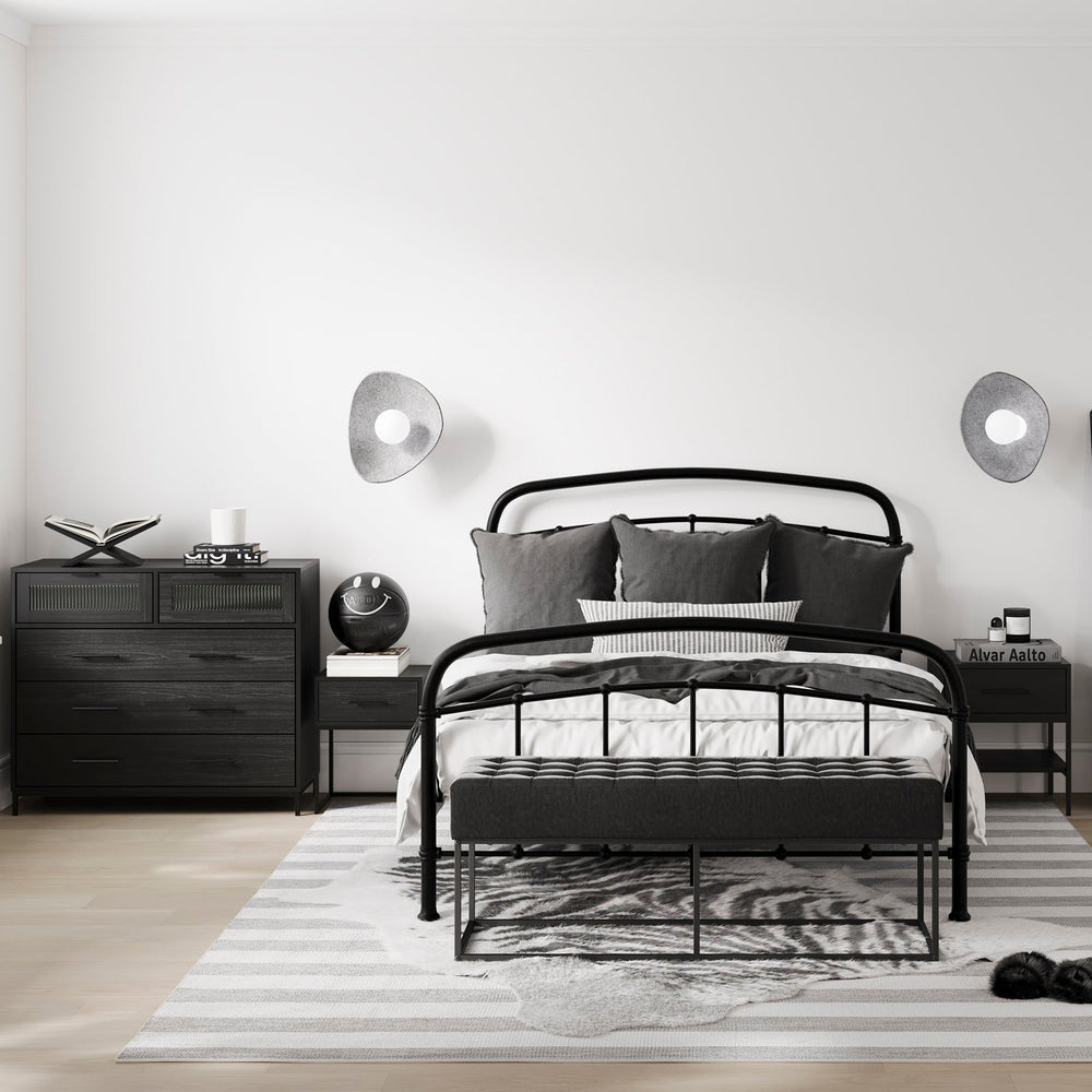 Edison Matte Black & Reeded Chest - Canwell Interiors Limited - Canwell
