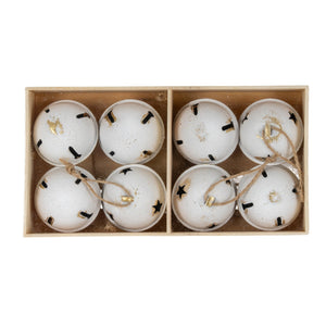 Eight Large Metal Nordic Bells in Wooden Box - Canwell Interiors Limited - Hills