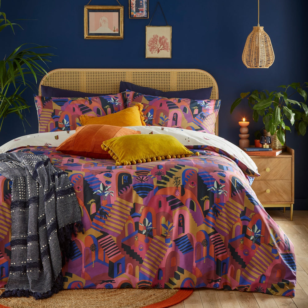 Eivissa Double Duvet Set Magenta - Canwell Interiors Limited - Riva