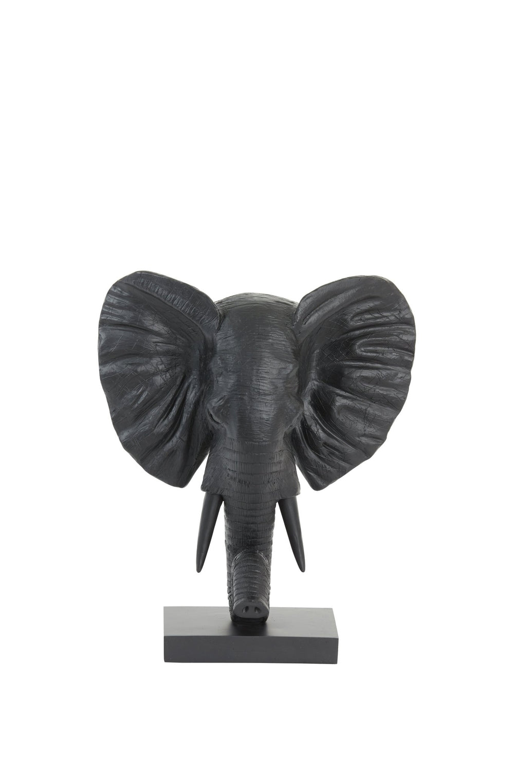 ELEPHANT Ornament — On Base Matt Black - Canwell Interiors Limited - Light & Living
