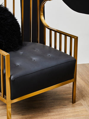 Eliza Brushed Gold Dome Cage Chair - Canwell Interiors Limited - Xshowhome