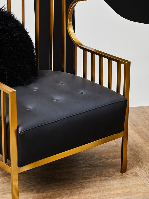 Eliza Brushed Gold Dome Cage Chair - Canwell Interiors Limited - Xshowhome